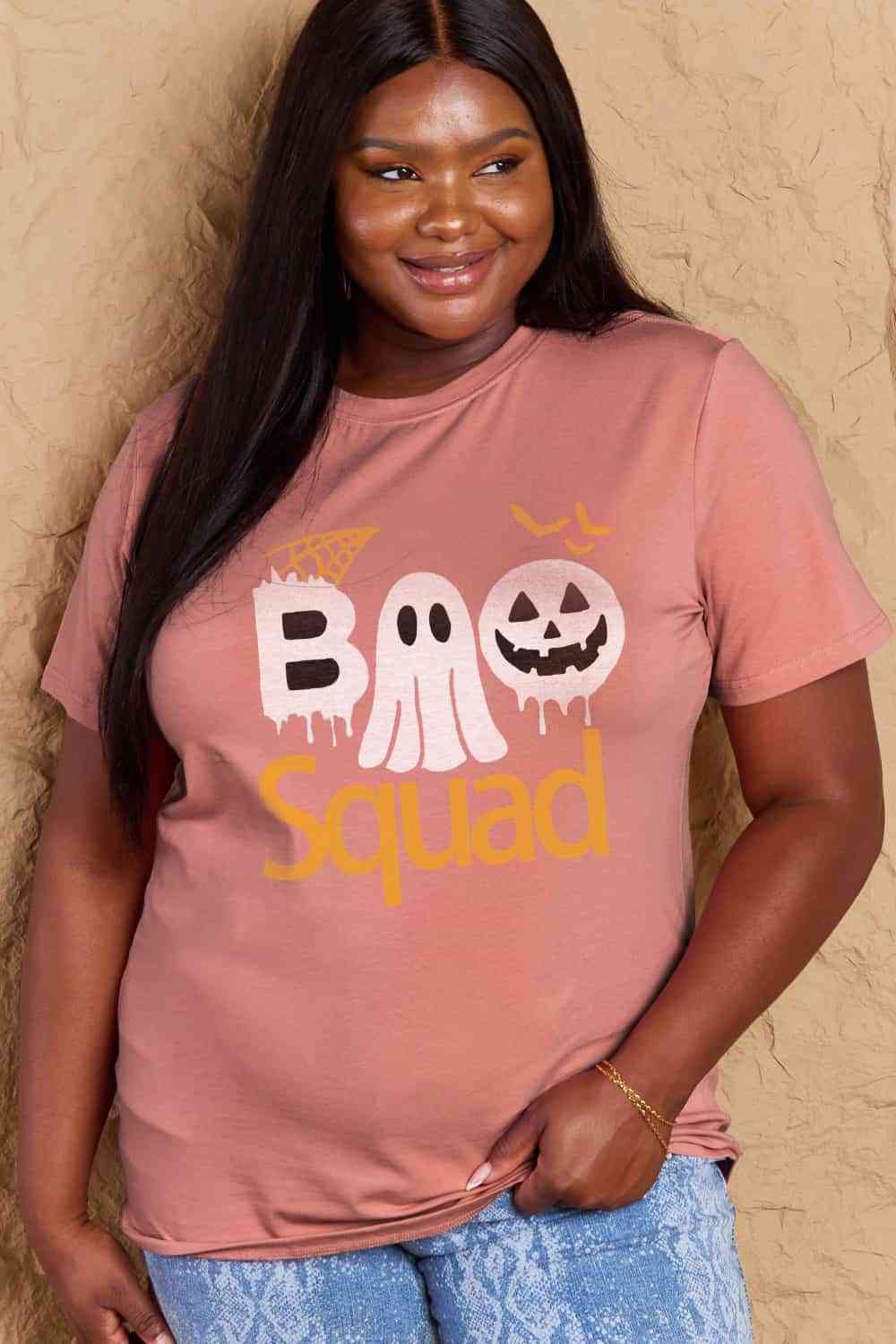 Simply Love Full Size BOO SQUAD Graphic Cotton T-Shirt