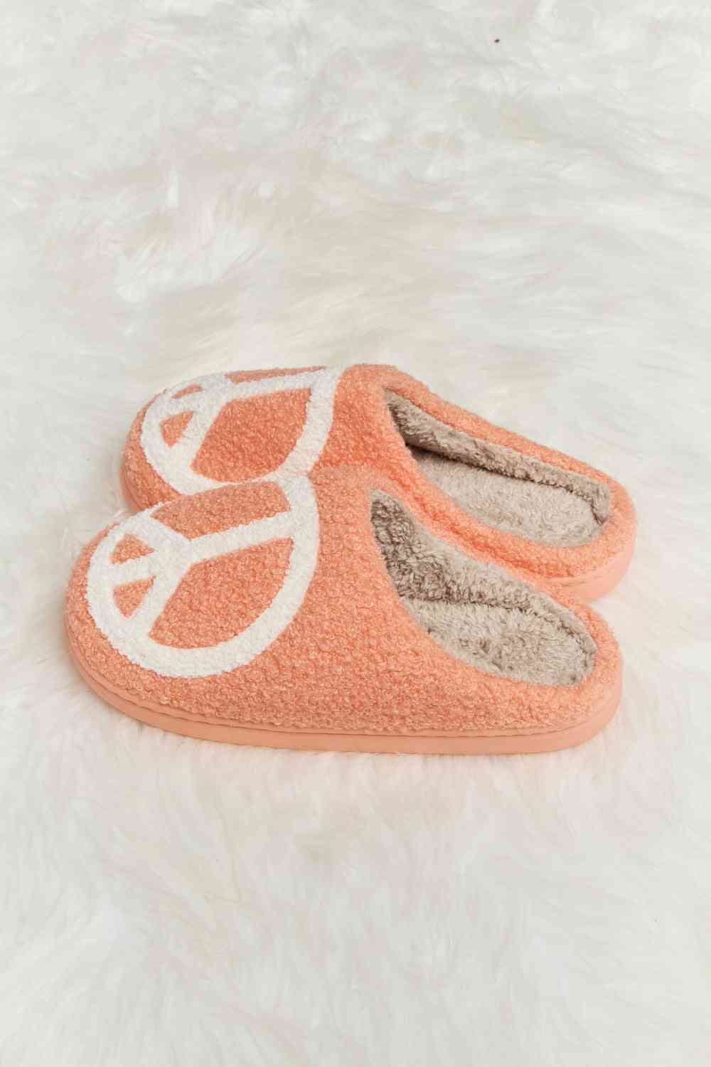 Printed Plush Slide Slippers