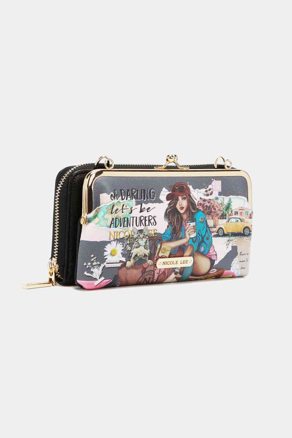 Signature Kiss Lock Crossbody Wallet