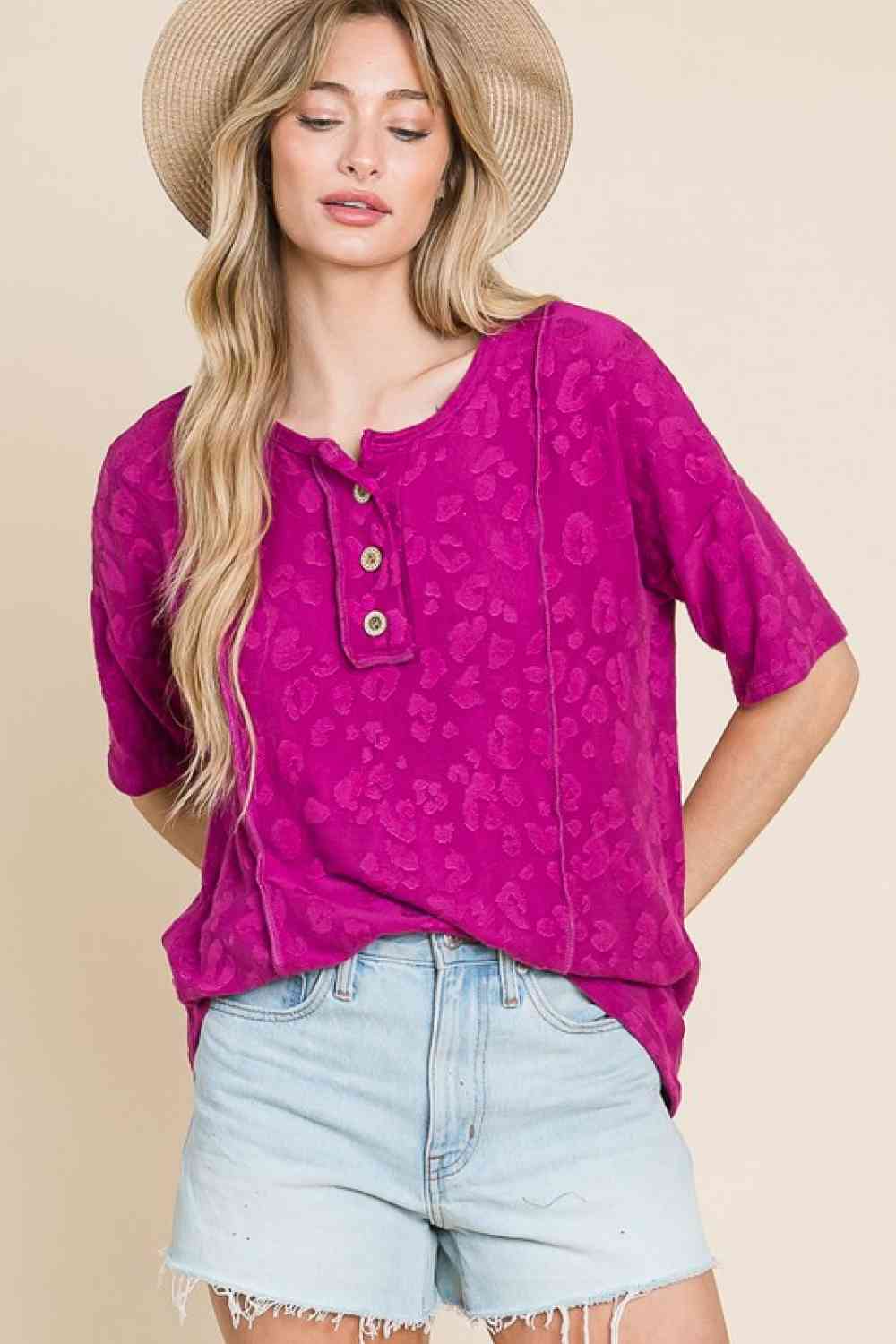 At The Fair Animal Textured Top