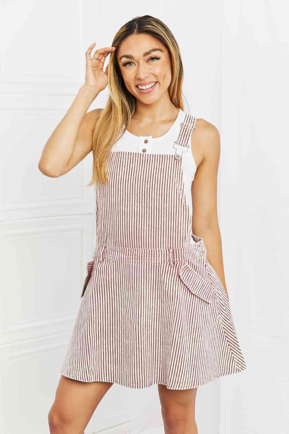 To The Park Overall Dress in Pink