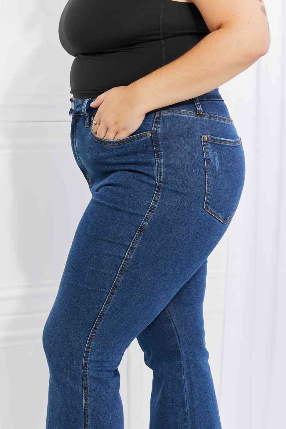 Ava Cool Denim Tummy Control Flare