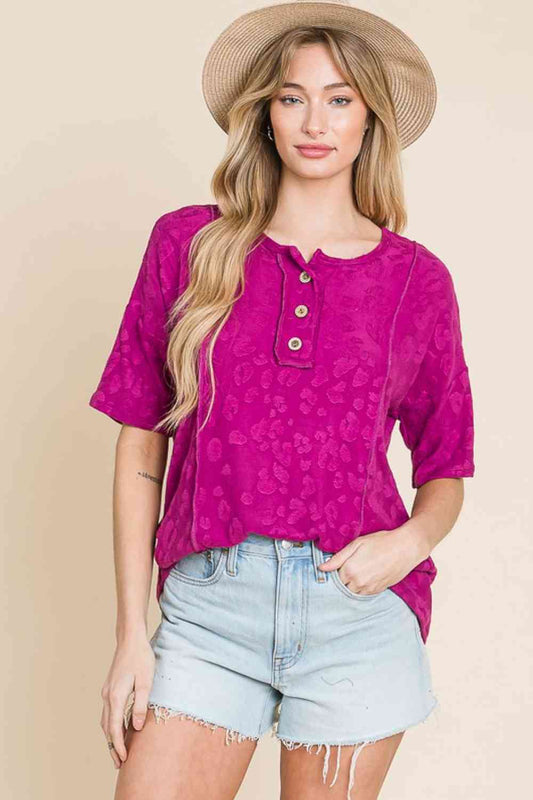 At The Fair Animal Textured Top