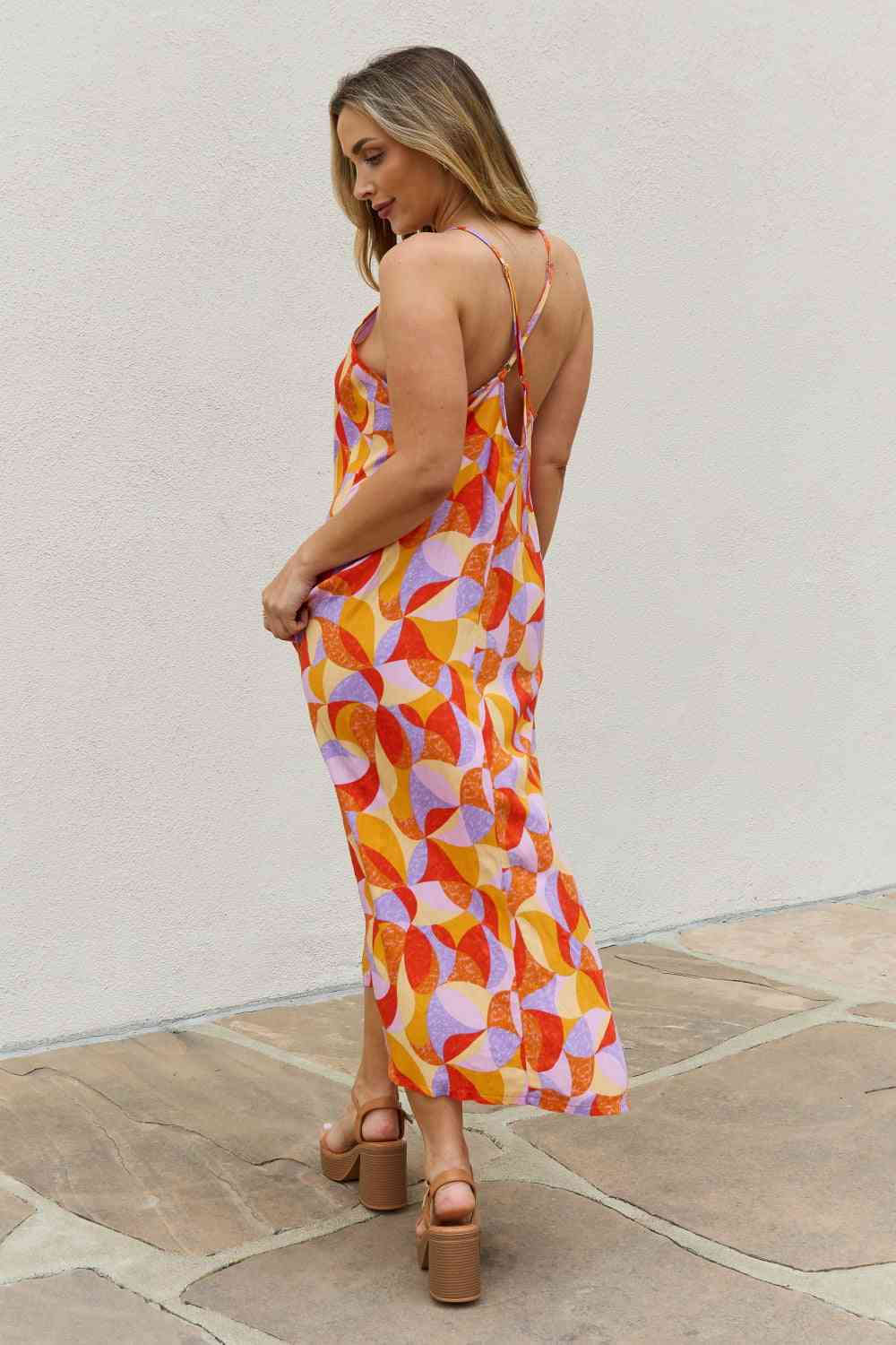 Printed Sleeveless Maxi Dress