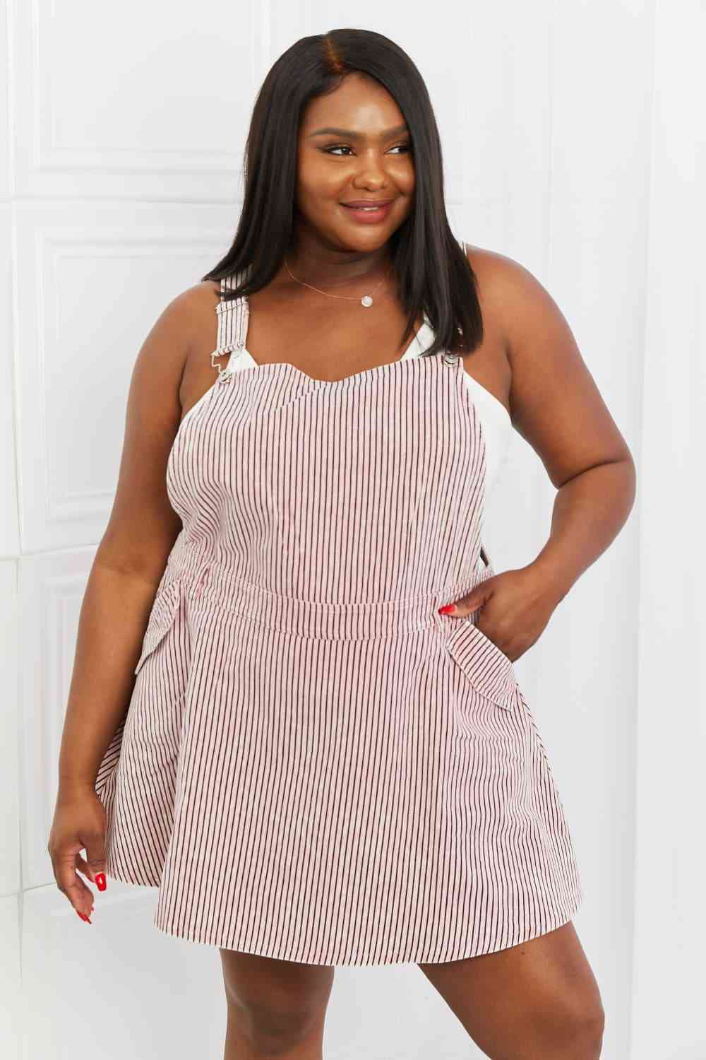 To The Park Overall Dress in Pink