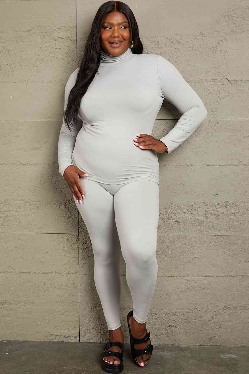 Friend in Me Mock Neck Top and Leggings Set