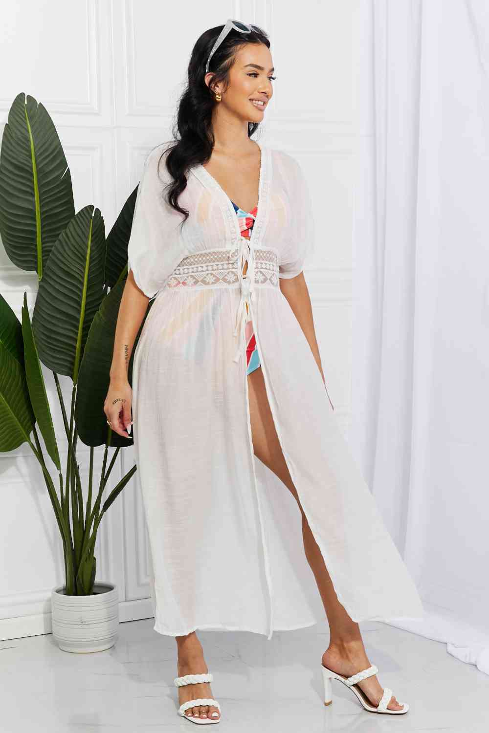 Sun Goddess Tied Maxi Cover-Up