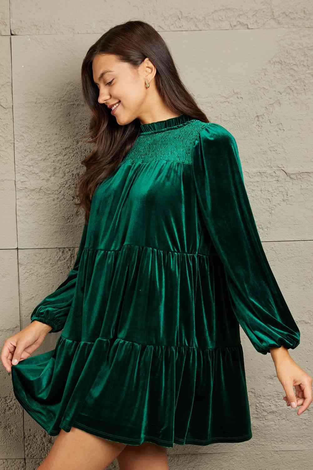 Velvet Tiered Dress