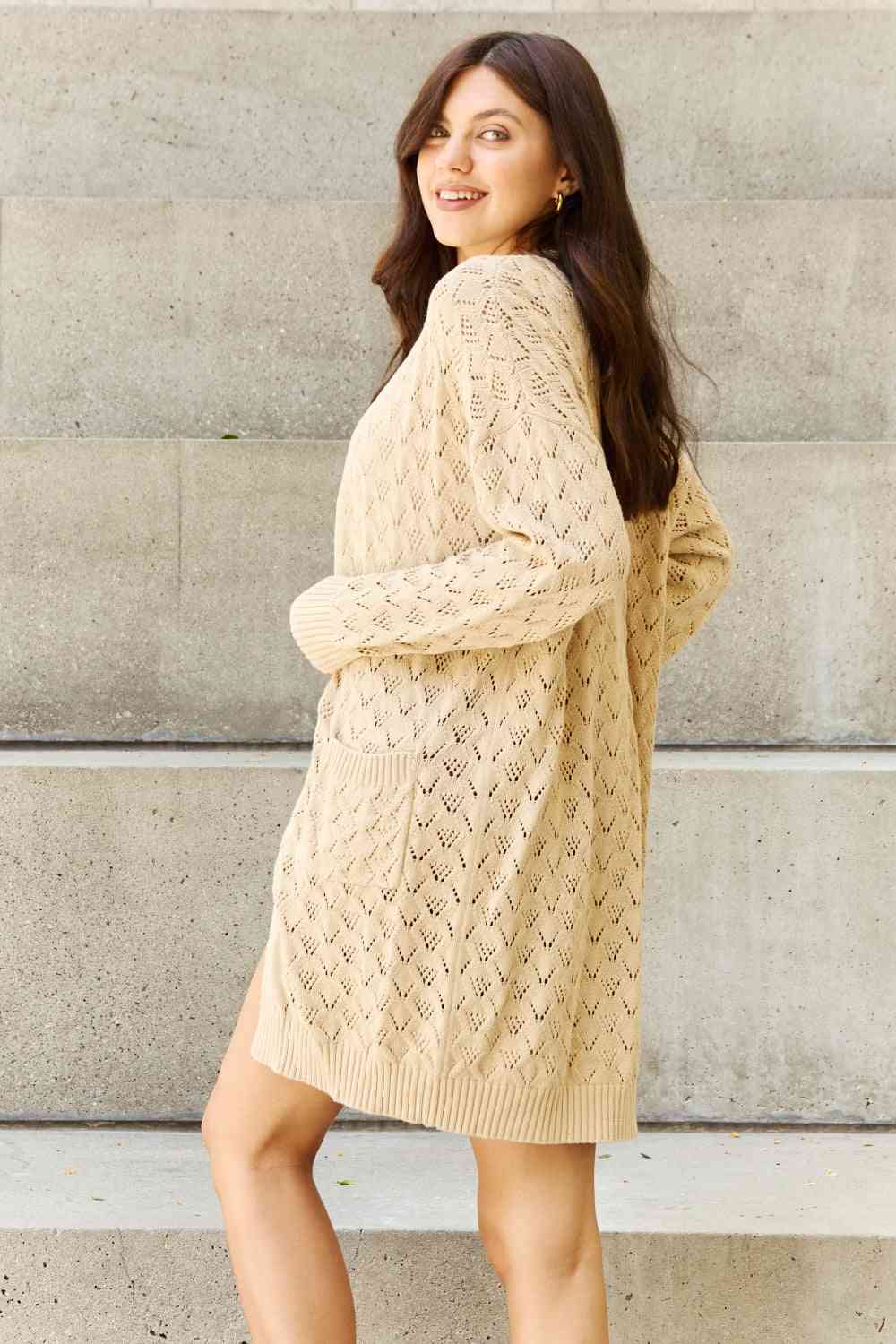 Breezy Days Open Front Sweater Cardigan