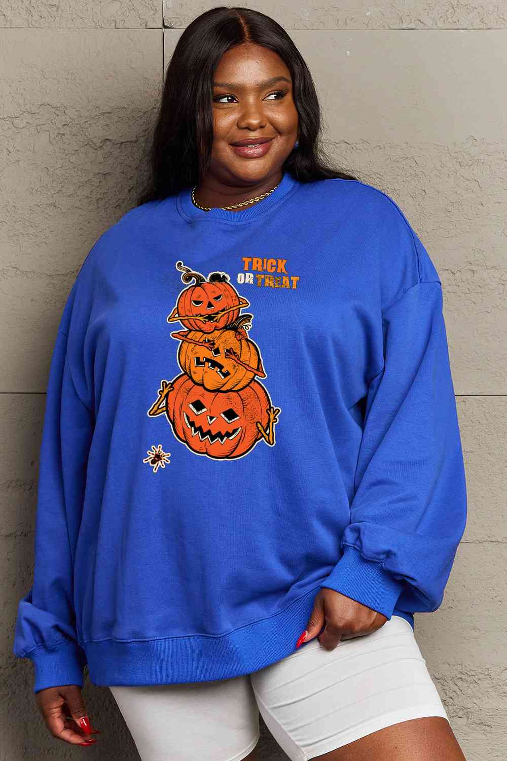 Simply Love Full Size TRICK OR TREAT Graphic Sweatshirt