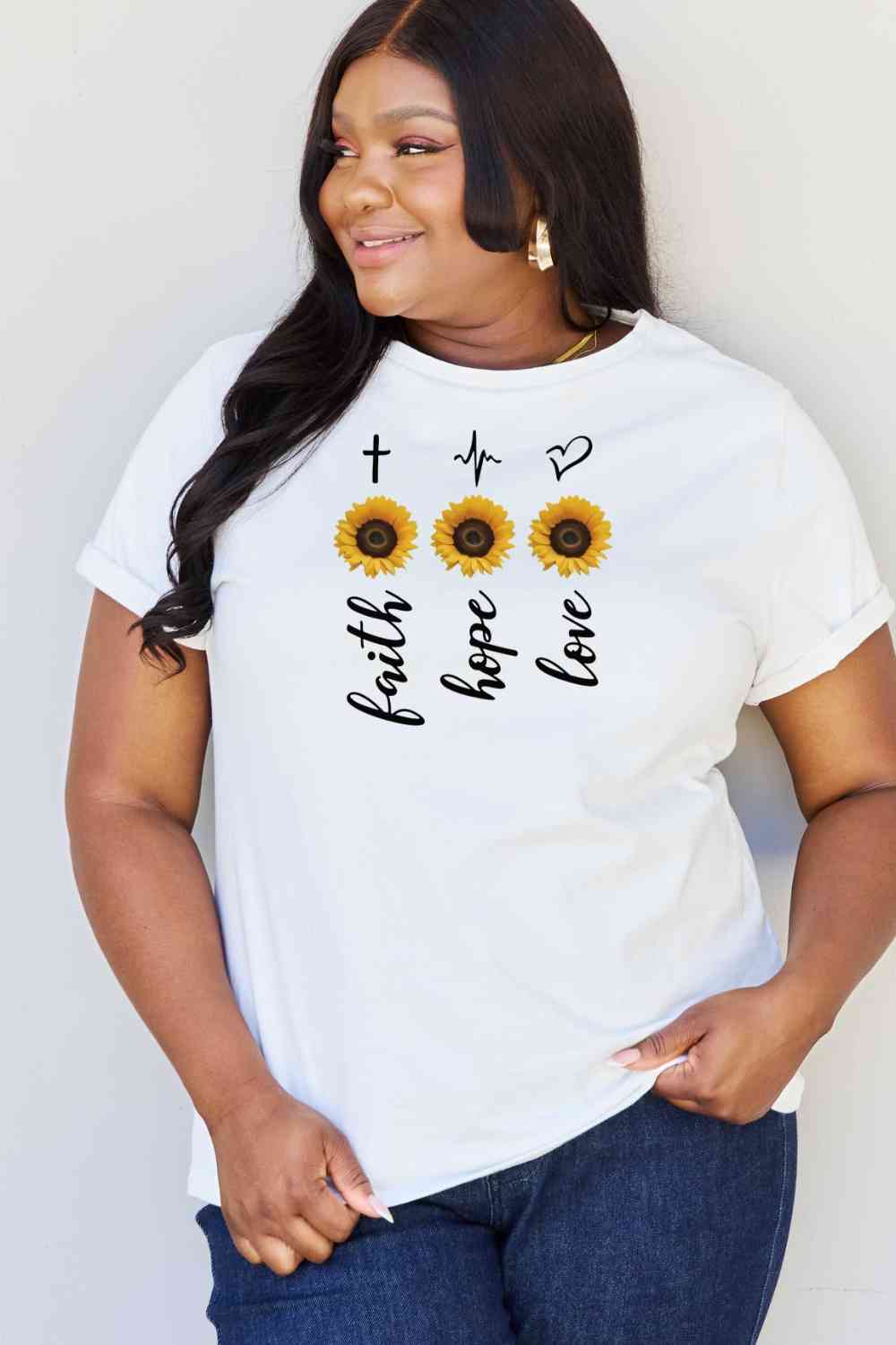 Simply Love Full Size Sunflower Graphic T-Shirt