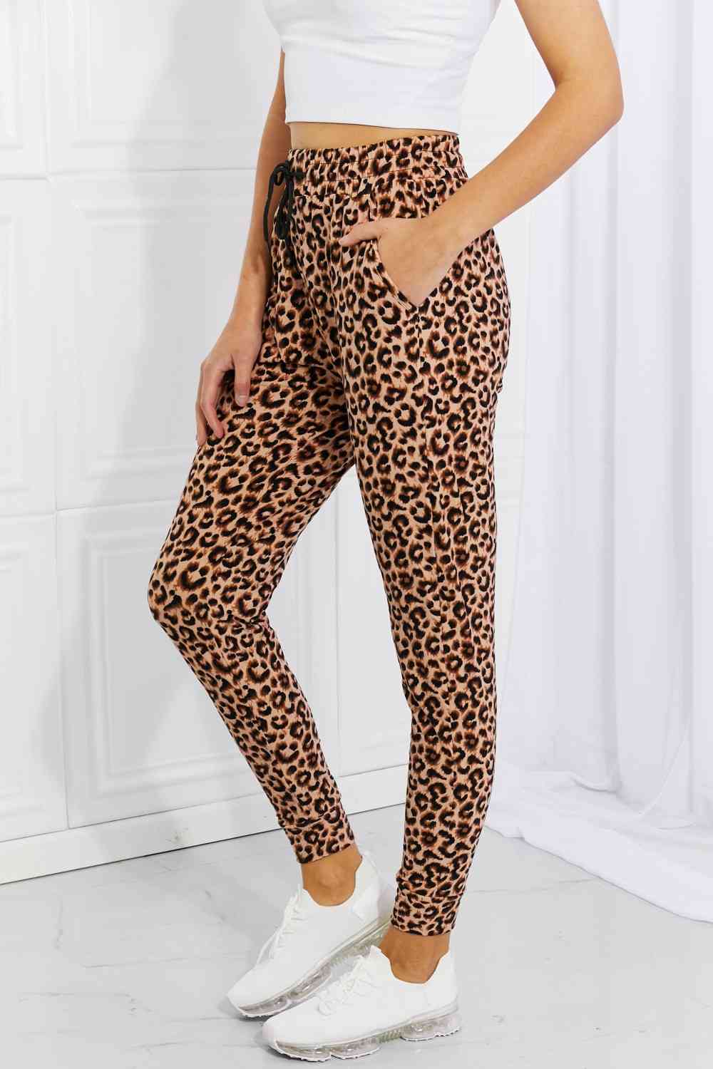 Spotted Downtown Leopard Print Joggers