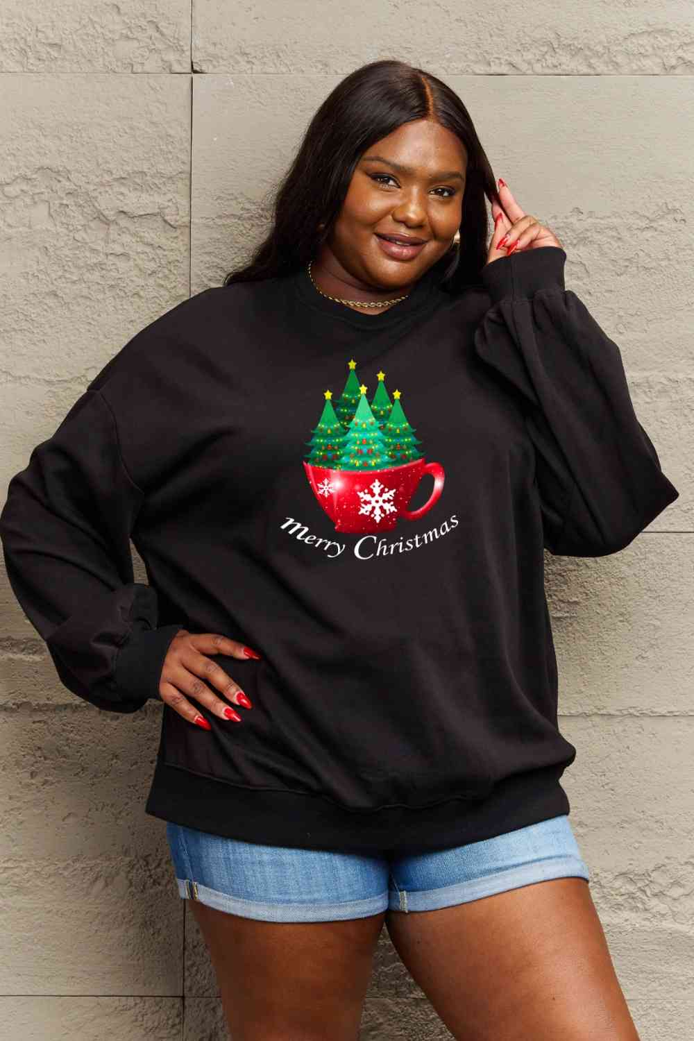 Simply Love Full Size MERRY CHRISTMAS Graphic Sweatshirt