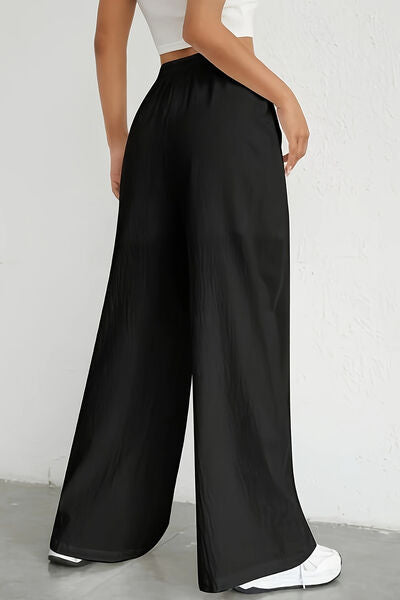 Drawstring Wide Leg Pants