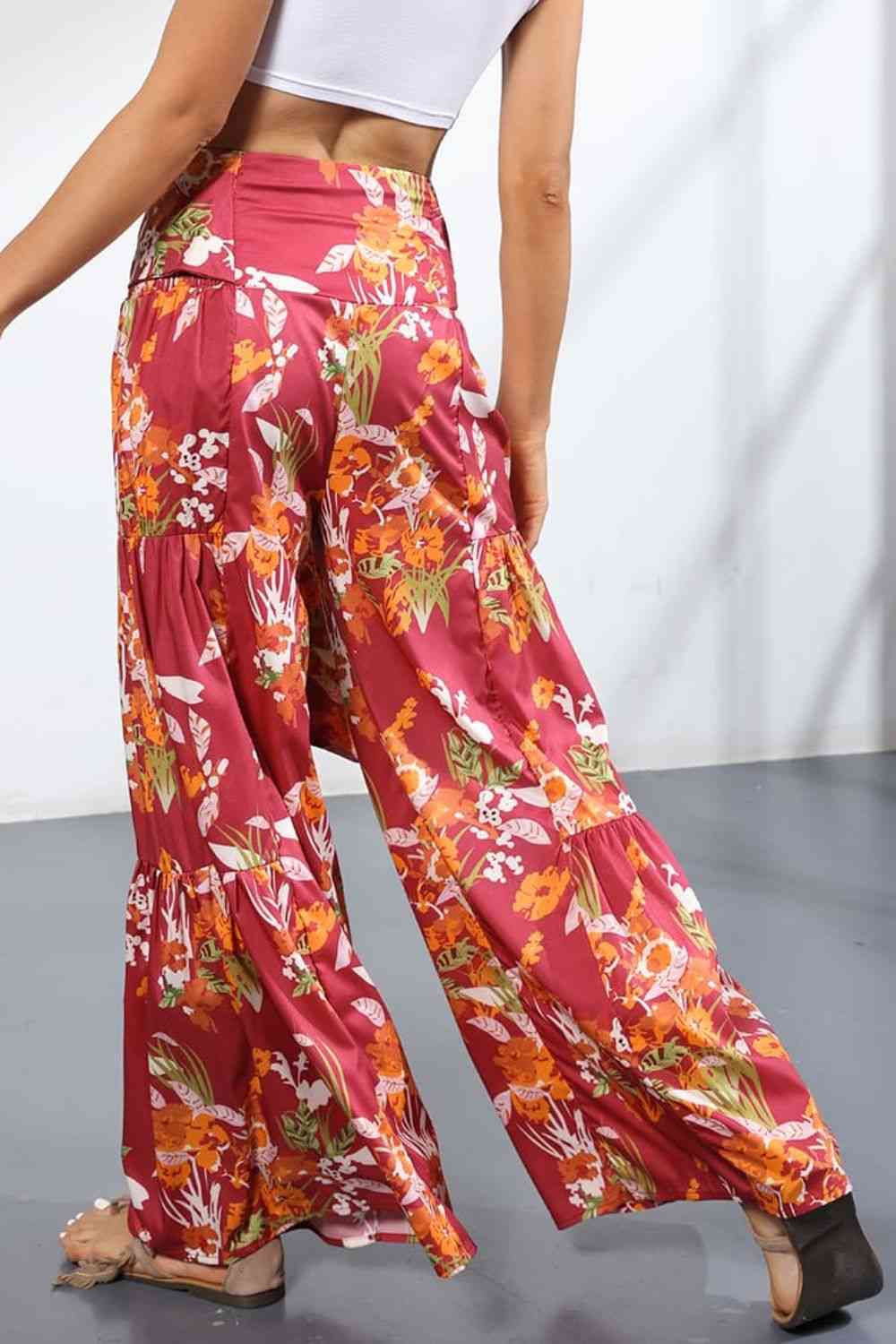 Printed High-Rise Tied Culottes