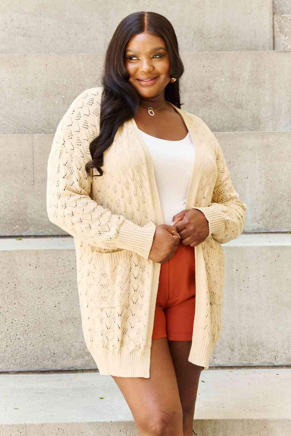 Breezy Days Open Front Sweater Cardigan