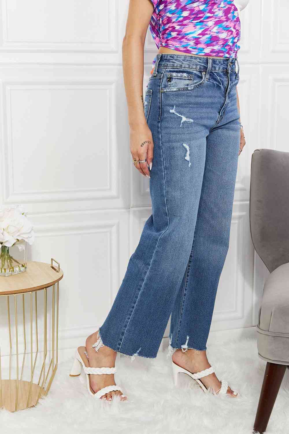 Melanie Crop Wide Leg Jeans