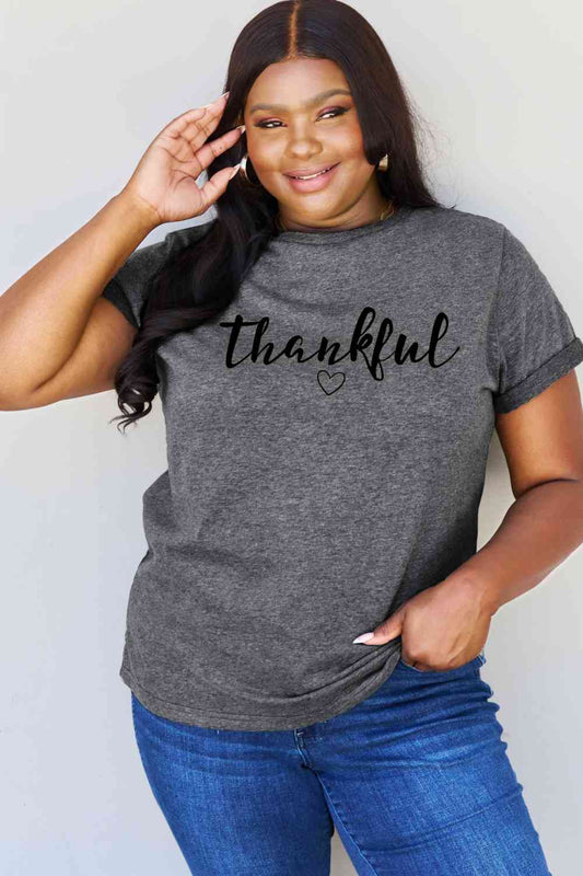 Simply Love Full Size THANKFUL Graphic T-Shirt