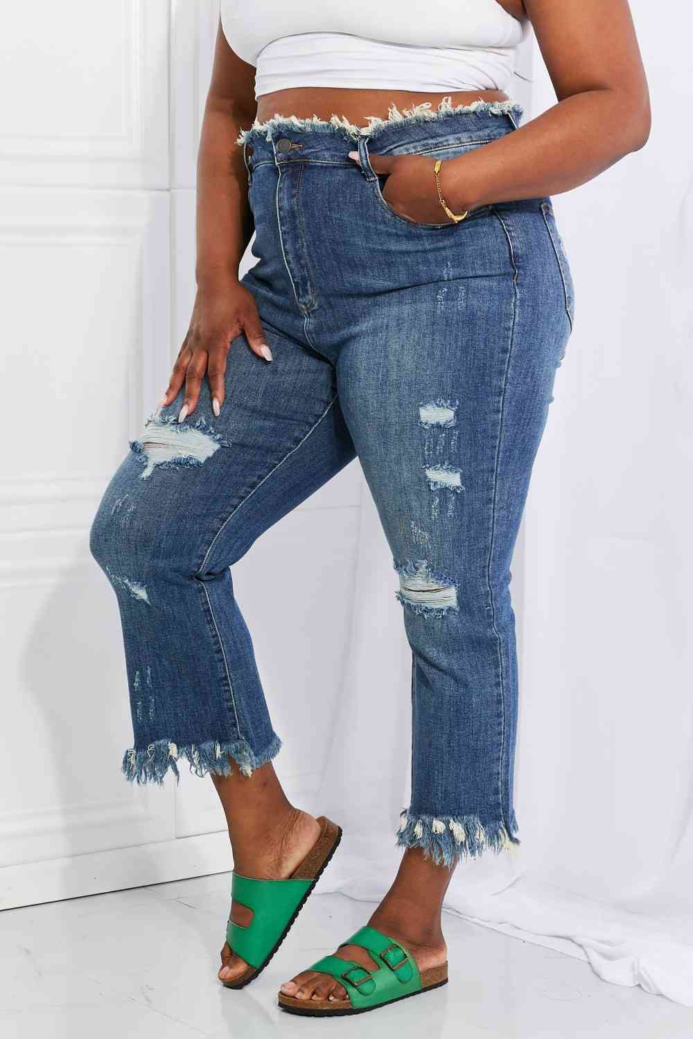 Undone Chic Straight Leg Jeans