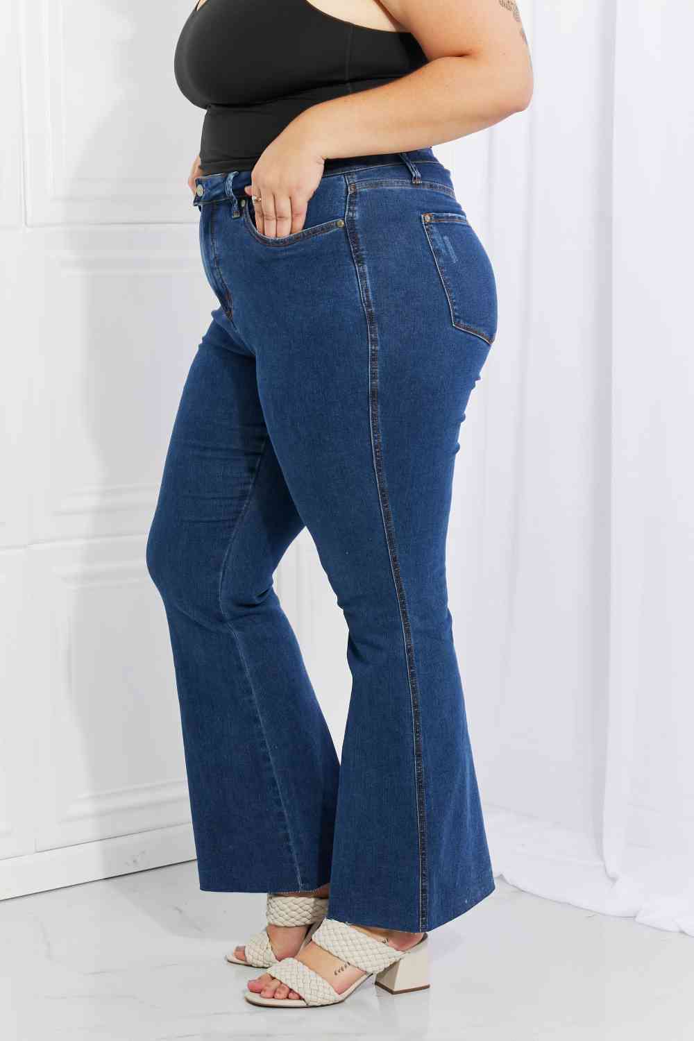 Ava Cool Denim Tummy Control Flare