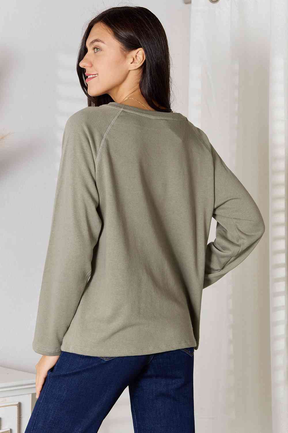 V-Neck Long Sleeve T-Shirt