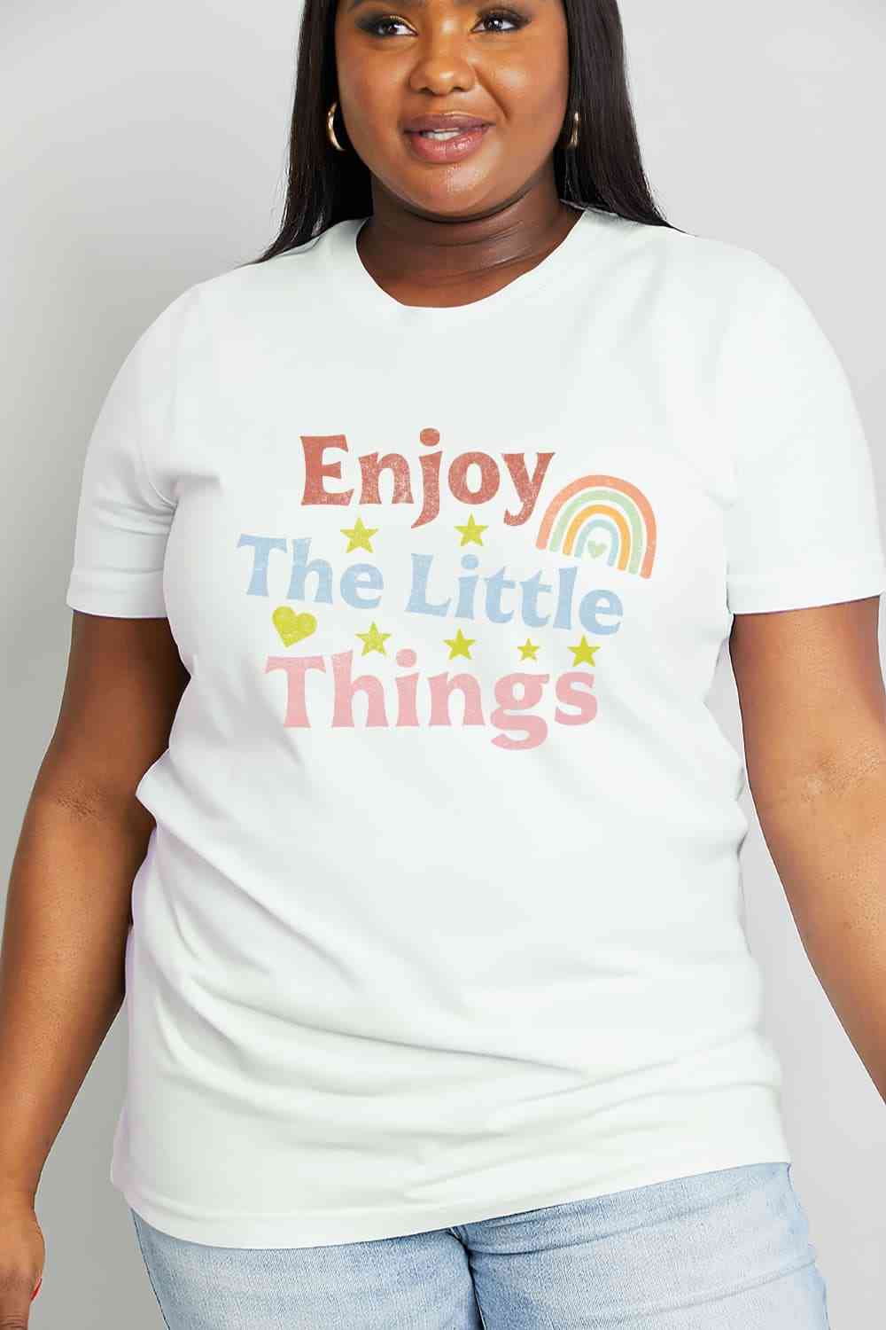 Simply Love Full Size ENJOY THE LITTLE THINGS Graphic Cotton Tee