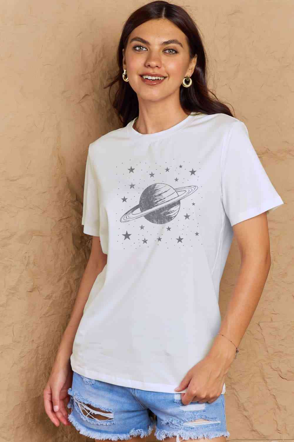 Simply Love Full Size Planet Graphic Cotton T-Shirt