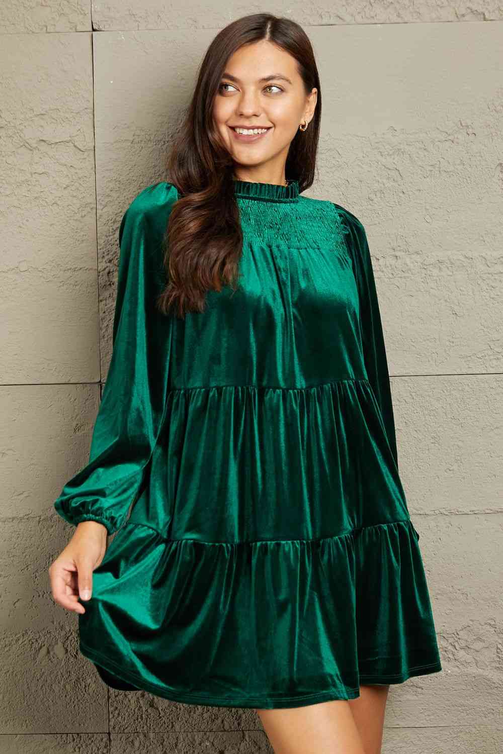 Velvet Tiered Dress