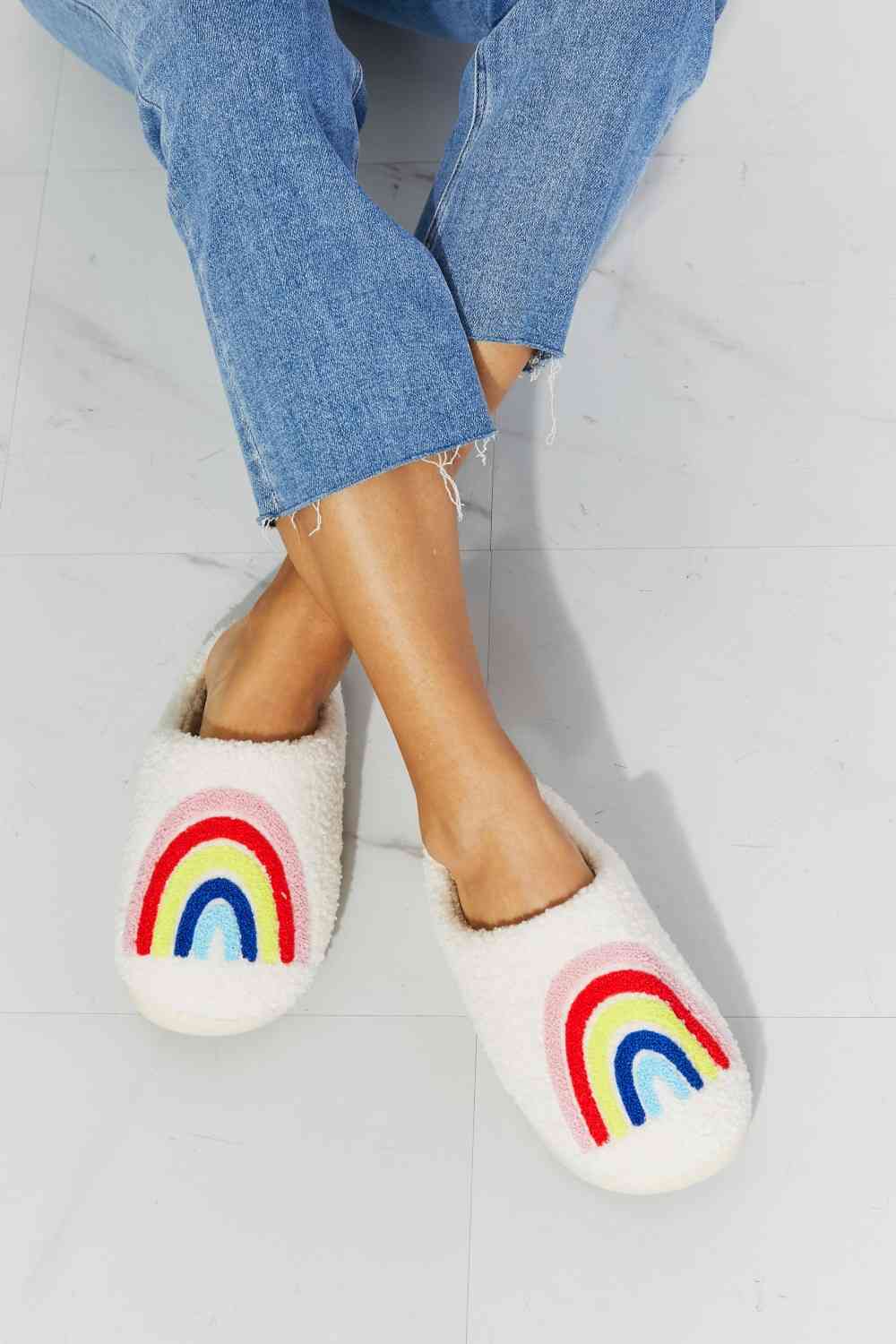 Rainbow Plush Slipper