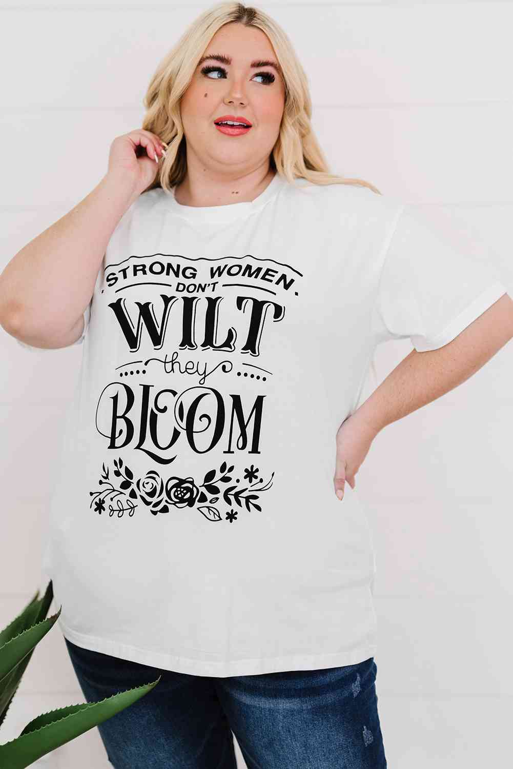 Plus Size Graphic Round Neck T-Shirt