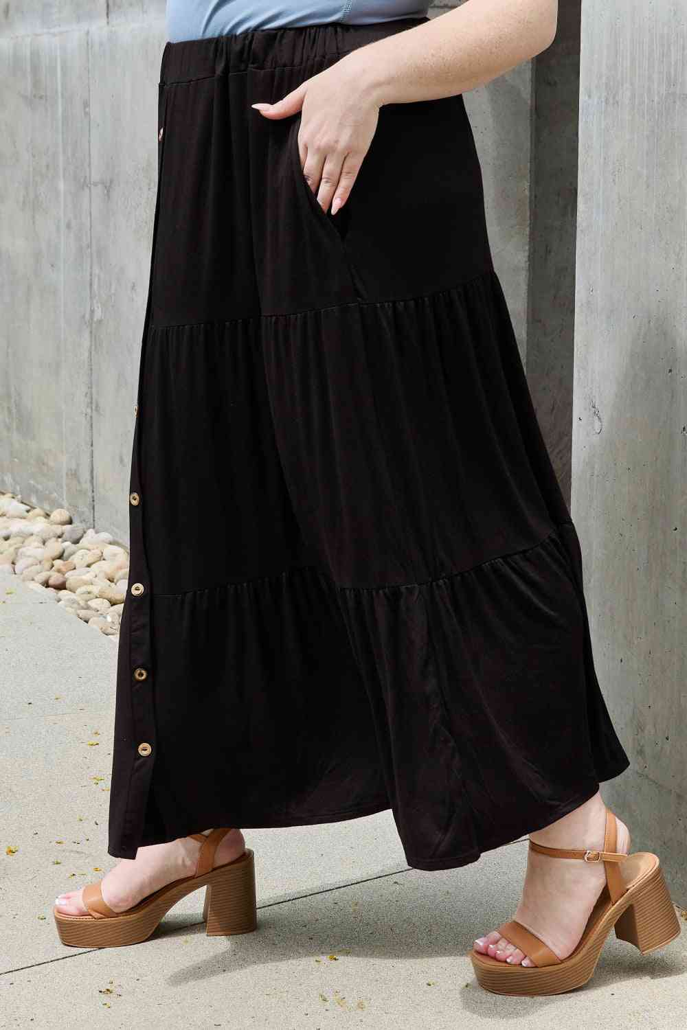 So Easy Solid Maxi Skirt