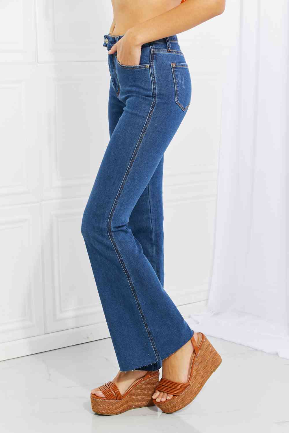 Ava Cool Denim Tummy Control Flare