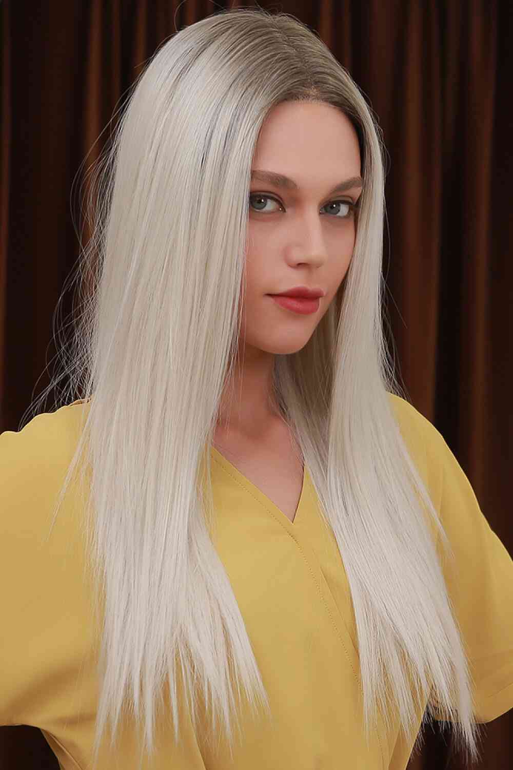 13*2" Lace Front Wigs Synthetic Long Straight 26" Heat Safe 150% Density