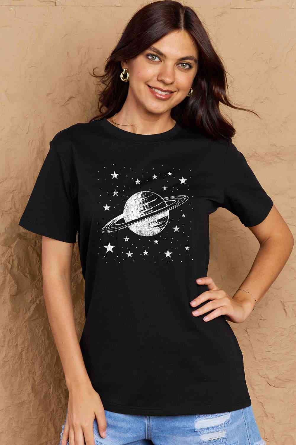 Simply Love Full Size Planet Graphic Cotton T-Shirt