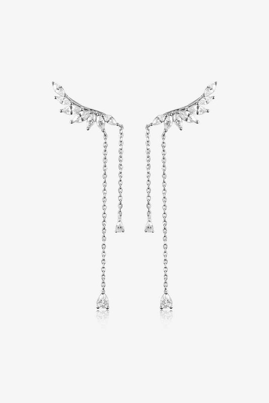 Platinum-Plated Crawl Earrings