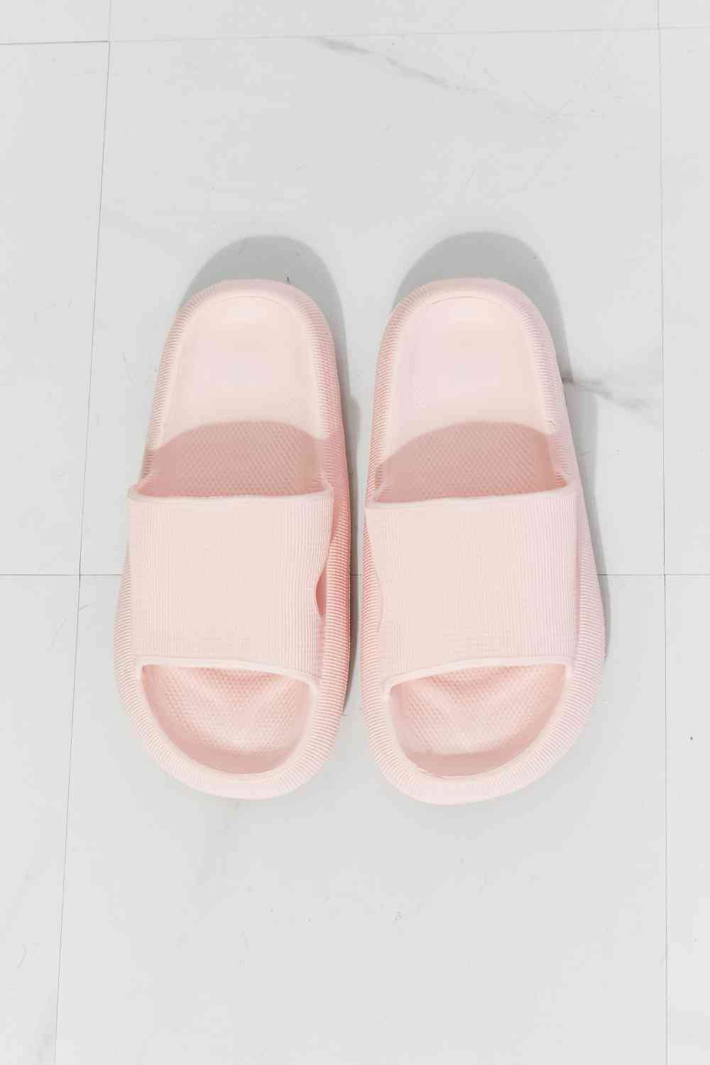 Arms Around Me Open Toe Slide in Pink