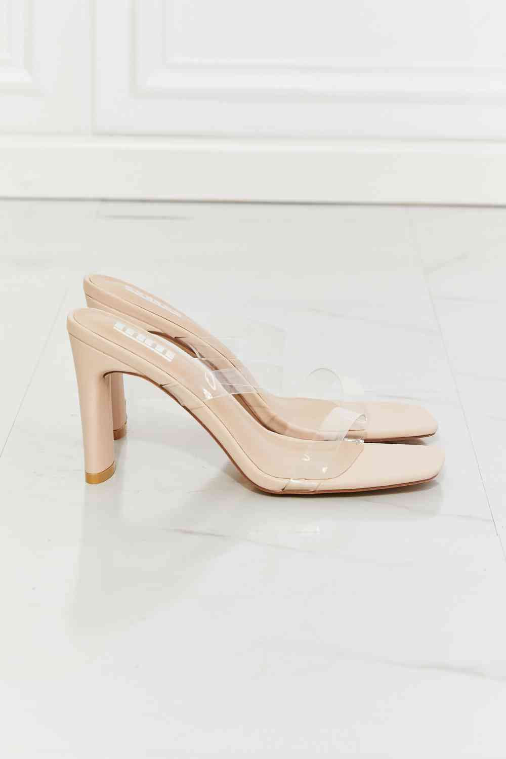 Walking On Air Transparent Double Band Heeled Sandal