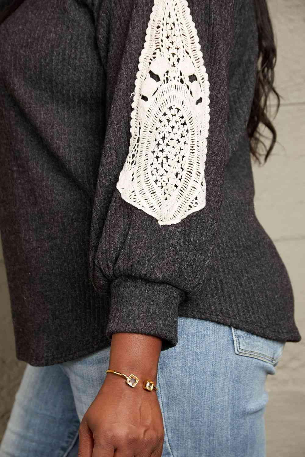 Lace Patch Detail Sweater