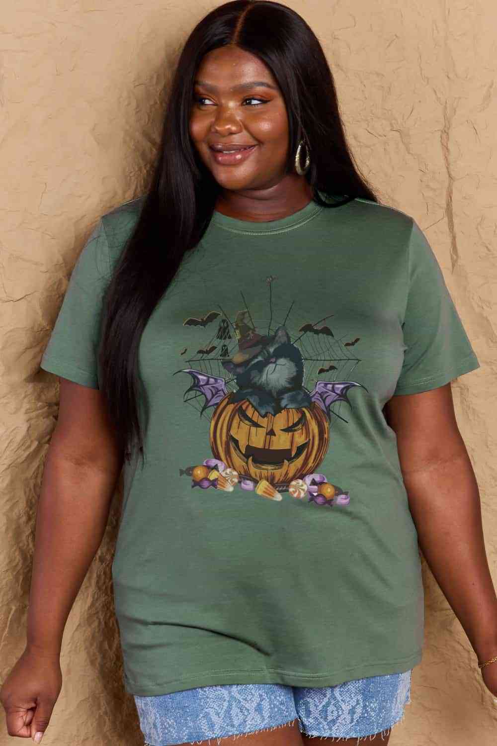 Simply Love Full Size Jack-O'-Lantern Graphic T-Shirt