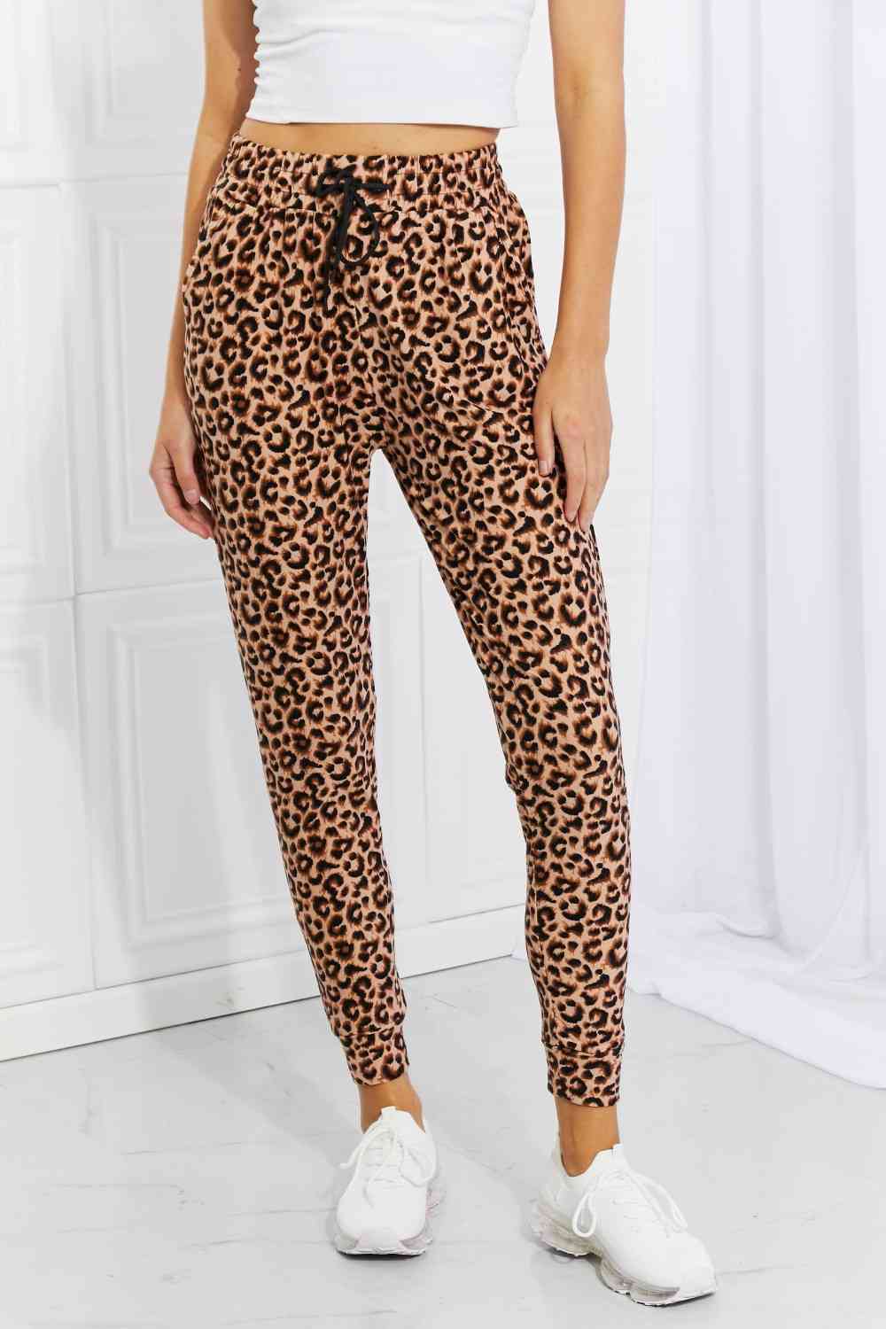 Spotted Downtown Leopard Print Joggers