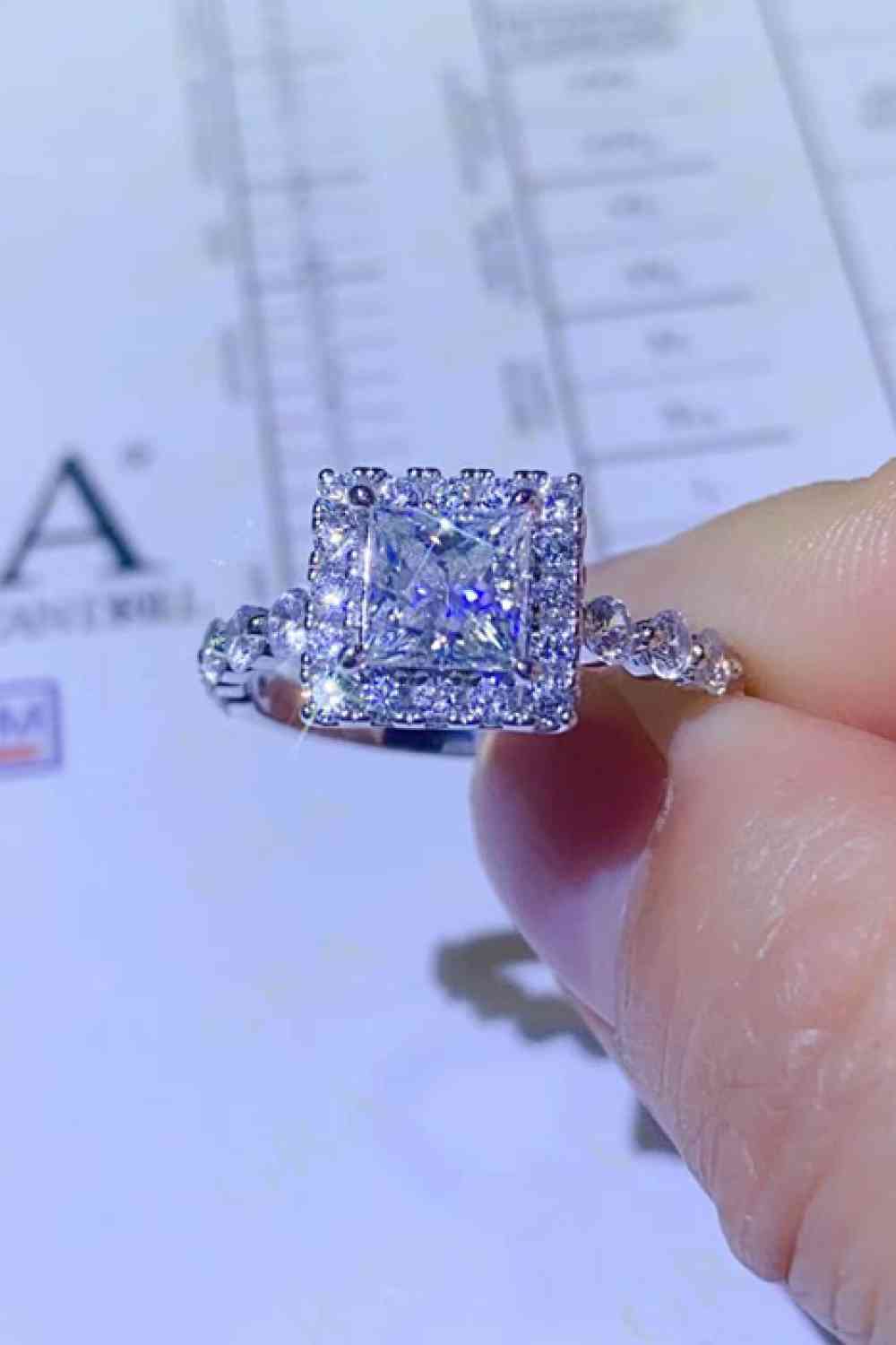 Adored 1 Carat Moissanite Square Ring