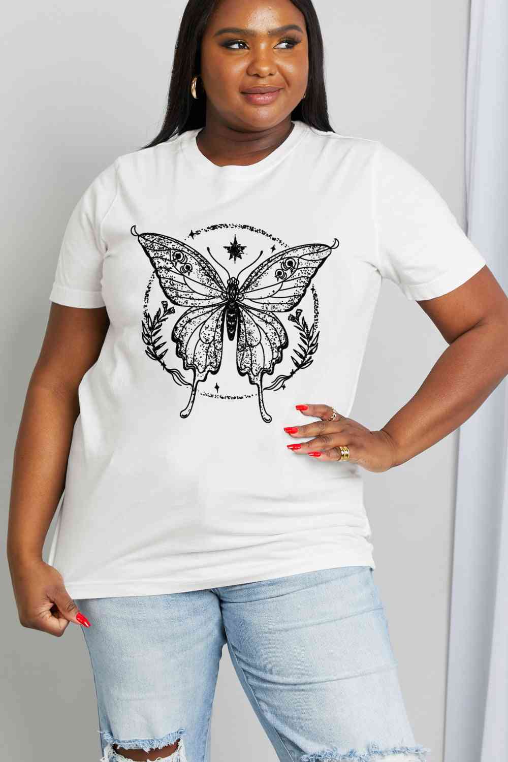 Simply Love Simply Love Full Size Butterfly Graphic Cotton Tee