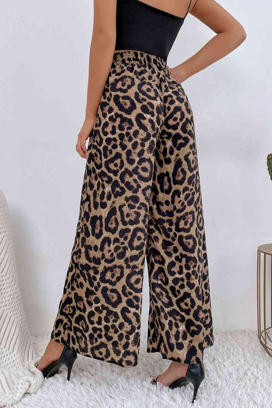 Printed Wide Leg Long Pants