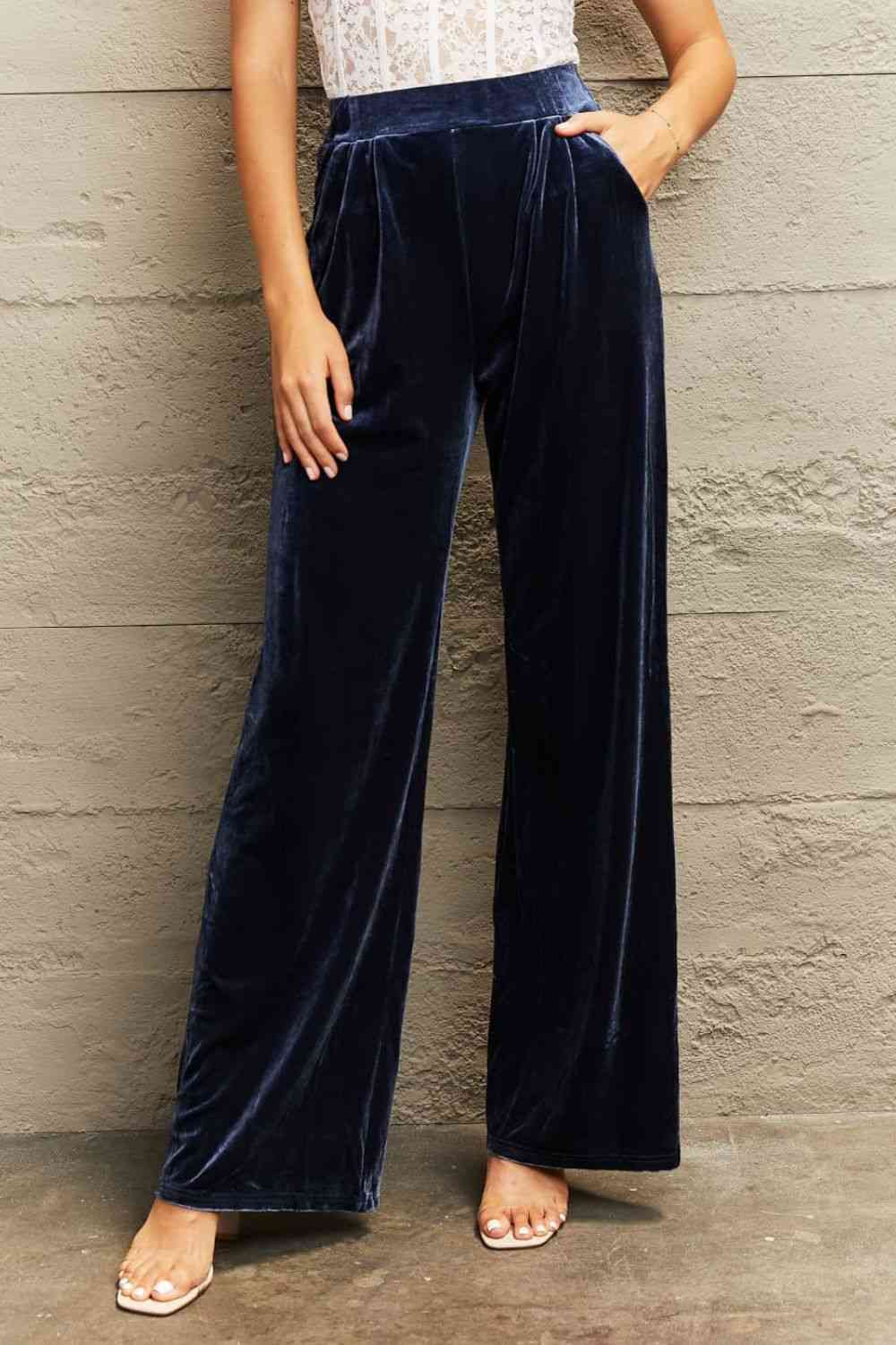 Wide Leg Pants with Pockets