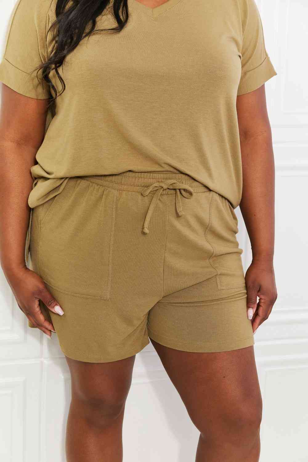 Morning Coffee V-Neck Top & Shorts Lounge Set