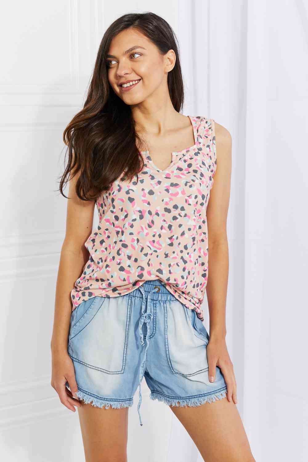 Printed Sleeveless Top