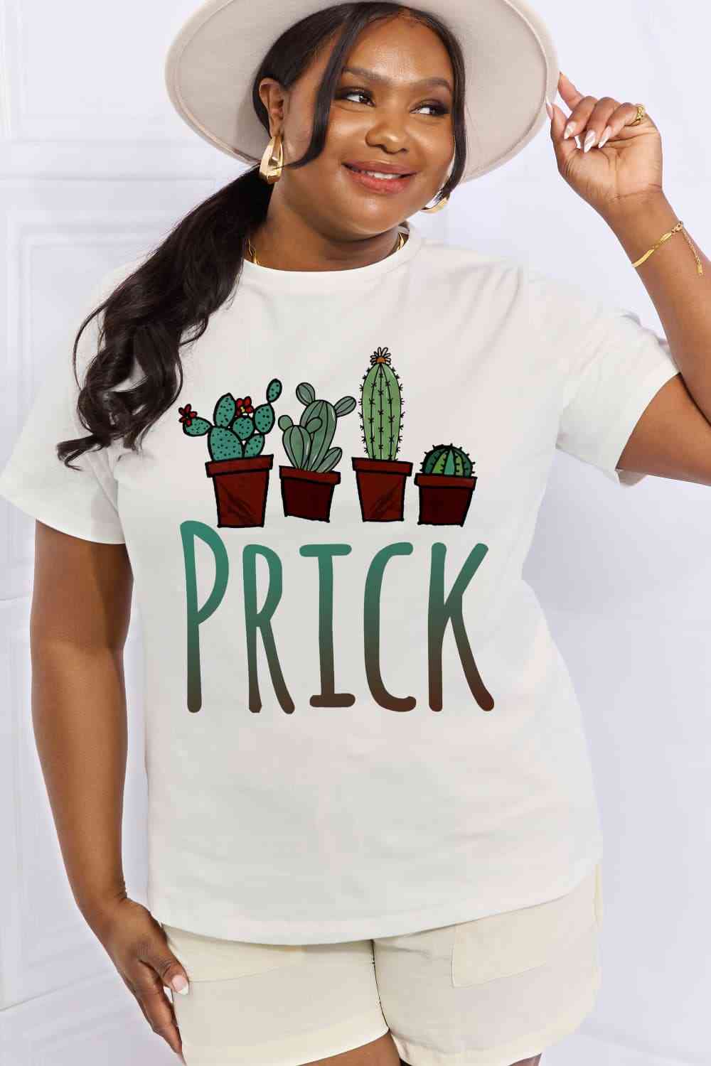 Simply Love Full Size PRICK Graphic Cotton Tee