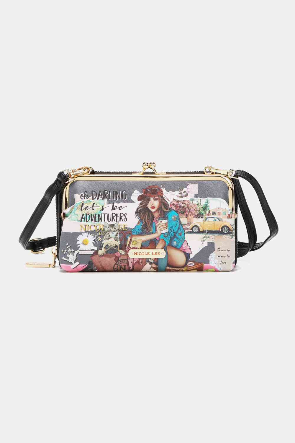 Signature Kiss Lock Crossbody Wallet