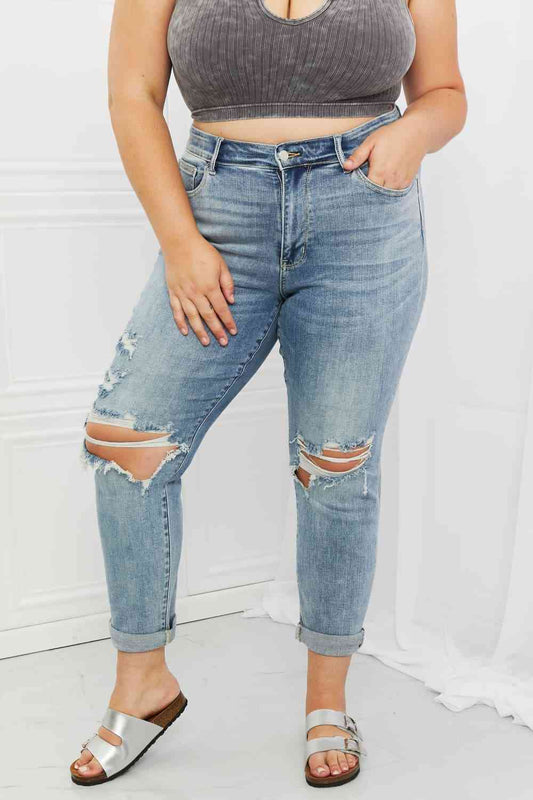 Malia Mid Rise Boyfriend Jeans