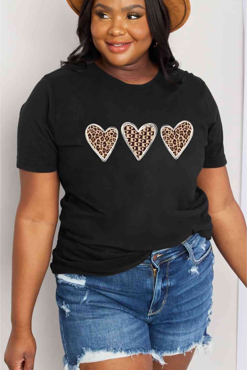 Simply Love Simply Love Full Size Heart Graphic Cotton Tee